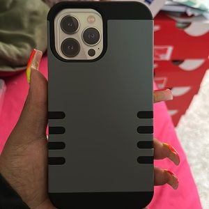 Two piece iPhone 12/13 Pro Maxx case snap on case never used
